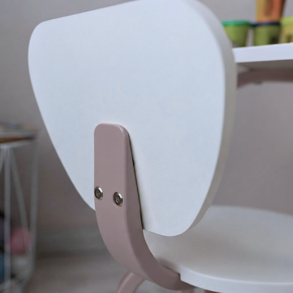 Dětská židlička Zukko Gekko Kids. Cappuccino / Bílá